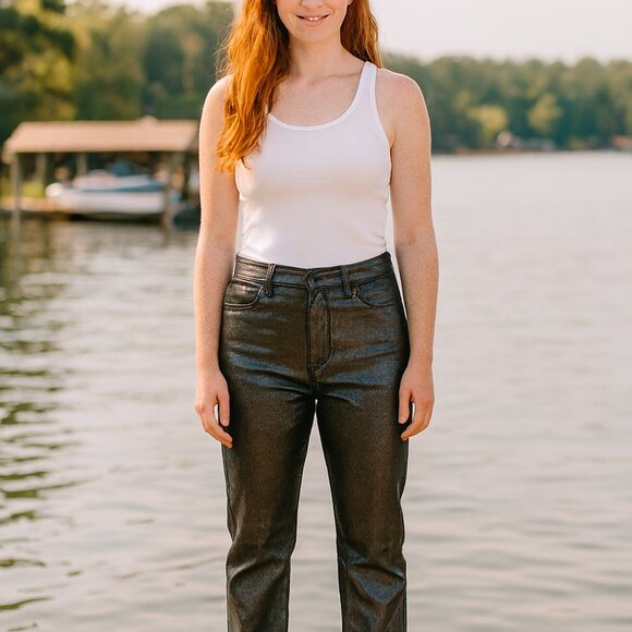 Old Navy Denim - Old Nave Metallic Jeans Black Denum Finish size 20